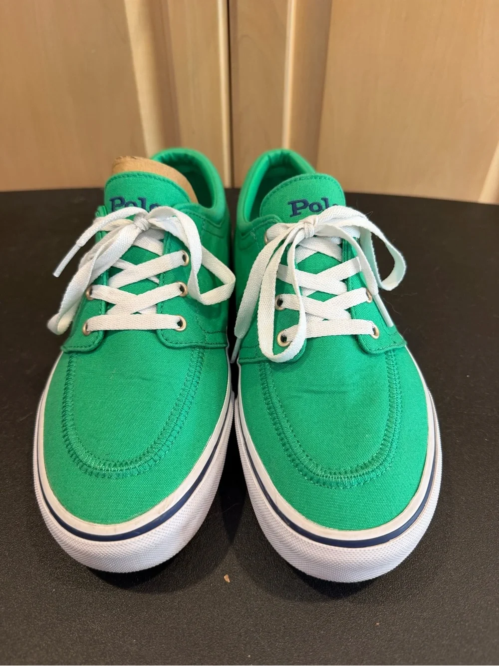 Polo Ralph Lauren Green Canvas Deck Shoes Size 9.5